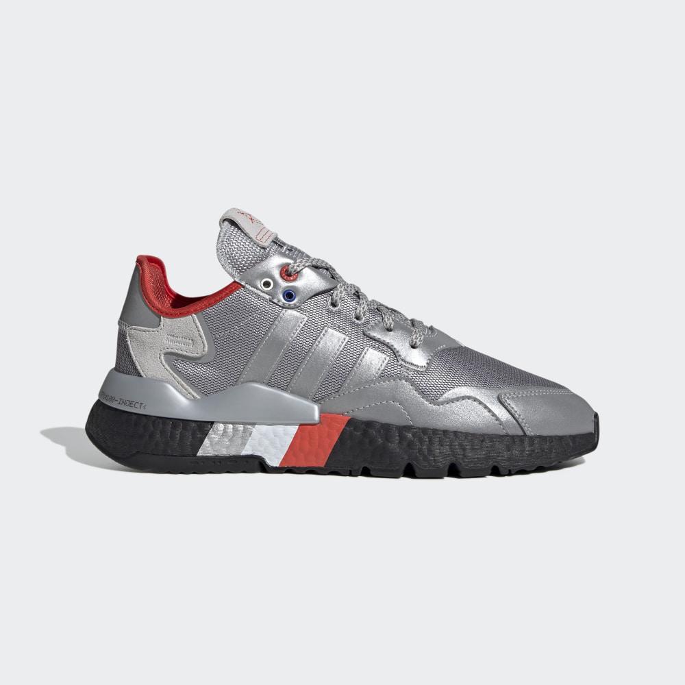 Originals Adidas Nite Jogger Barbati Romania - Argintii Metal/Negrii FV3787